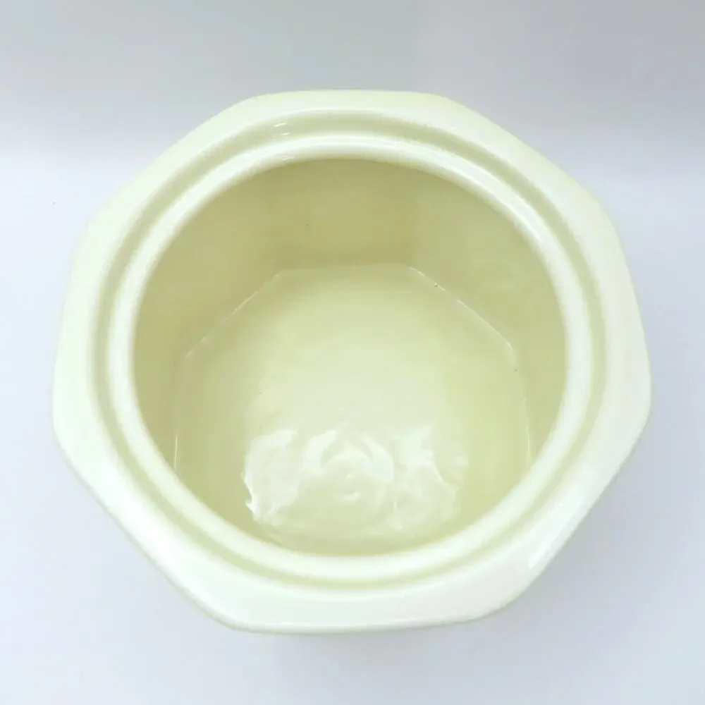 Vintage Avon Sweet Country Harvest Ceramic Covered Small Canister w/ Pear Finial
